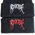 Autumn Winter Black Knitted Embroidery Hats